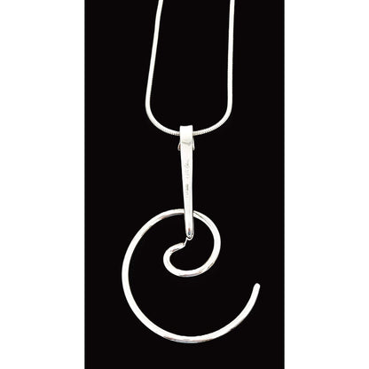OG Nilsson Jewelry OOAK Designer Nilsson Sterling Abstract Modernist Pendant Necklace C. 1980s