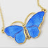 OPRO Jewelry OPRO Norway Gilt Sterling & Enamel Butterfly Pendant Necklace Circa 1950s