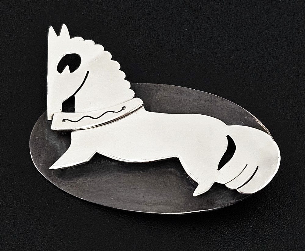 Paul Lobel Jewelry Superb Paul Lobel Sterling Modern Impressionism Horse Stallion Brooch 1950s