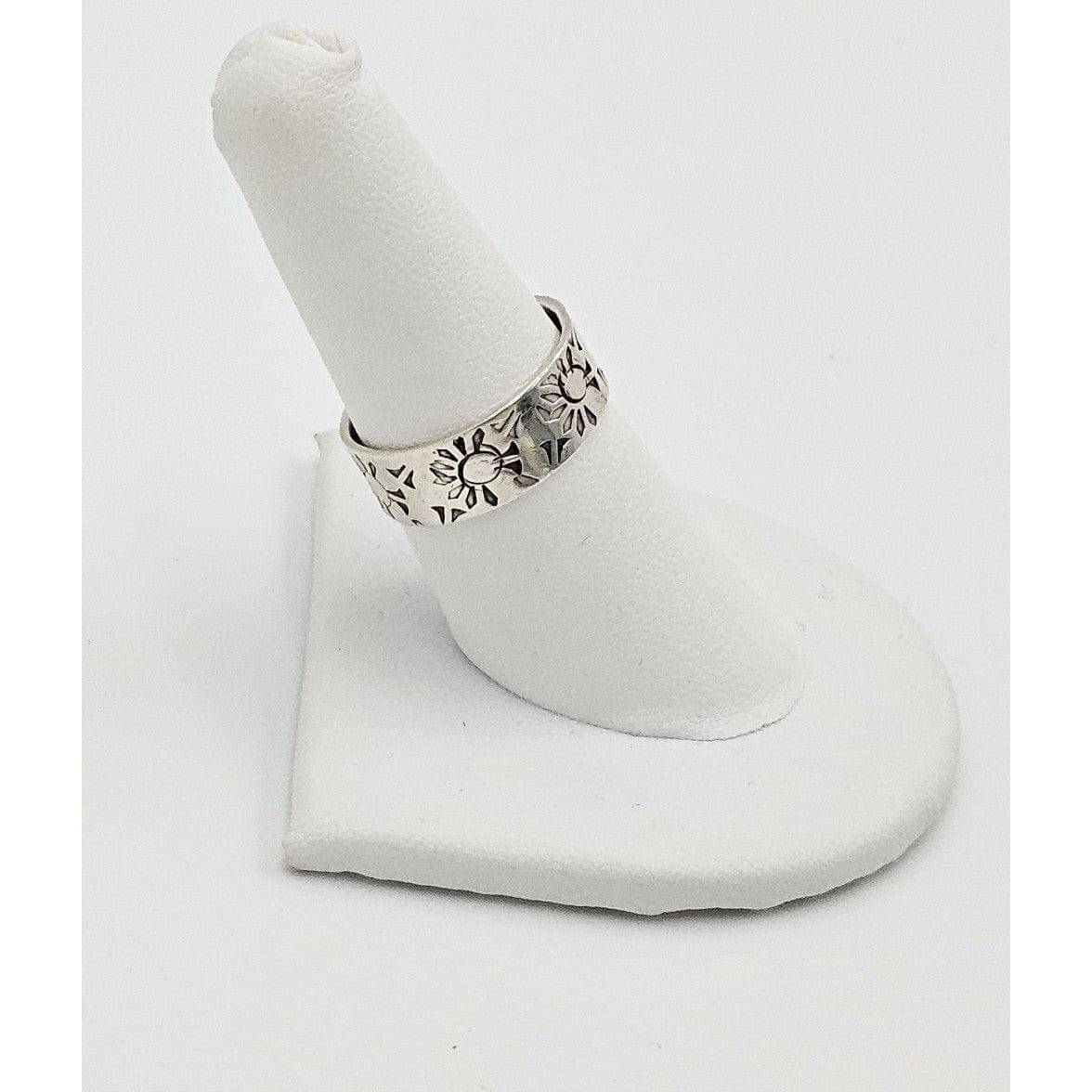Paul Miller Jewelry Designer Paul Miller Sterling Silver Abstract Modernist Sun Ring Circa 1950&
