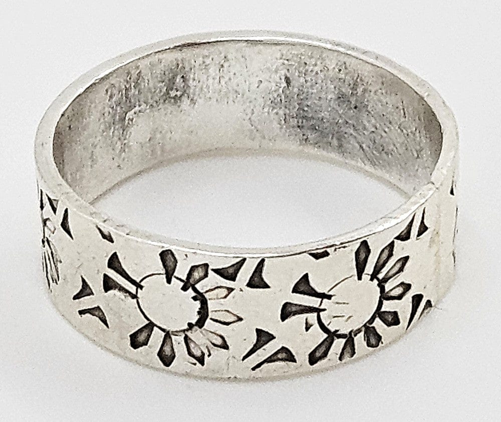 Paul Miller Jewelry Designer Paul Miller Sterling Silver Abstract Modernist Sun Ring Circa 1950's