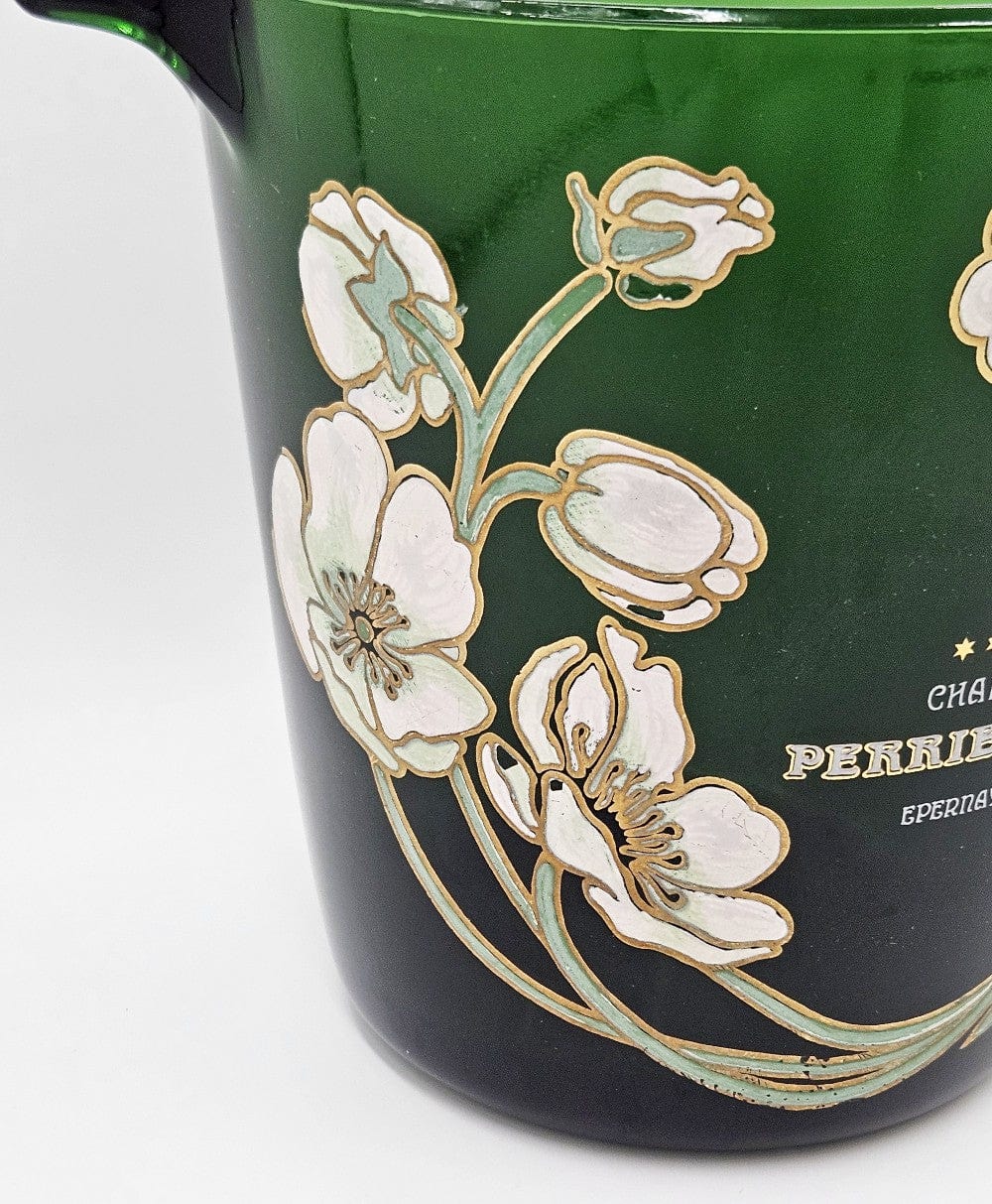 Perrier Jouet France Barware Perrier Jouet France Glass Hand-Painted Champagne Chiller Flute Set 1960s