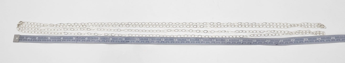 Pierre Cardin Jewelry Designer Pierre Cardin 4 Feet Long Sterling Silver Necklace Circa 1960's