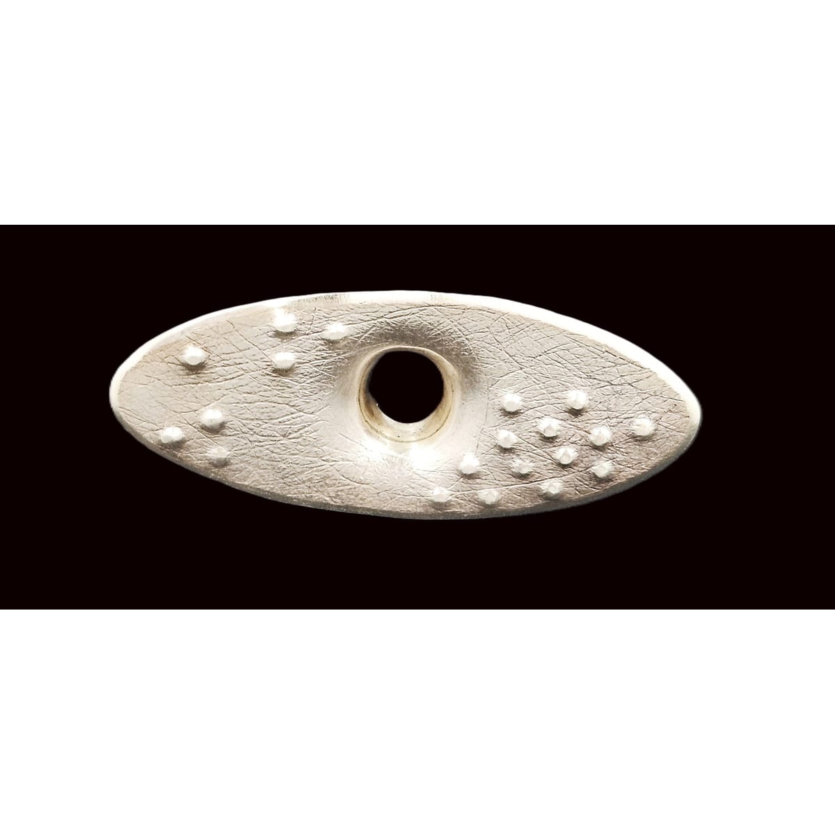RG Sterling Jewelry Superb Designer Signed RG Sterling Textured Face Modernist Statement Ring