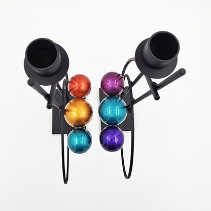 Rick Martin Clock Rick Martin Abstract Modernist Pop Art Memphis Style Bold Candle Holders