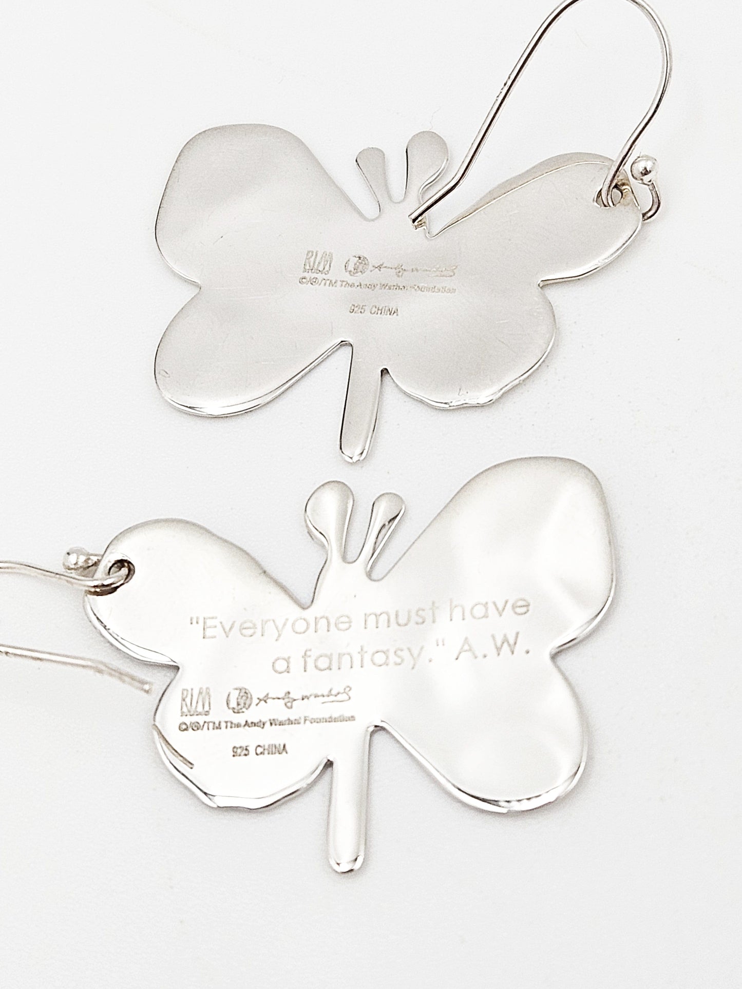 Robert Lee Morris Jewelry RLM Andy Warhol Butterfly Earrings