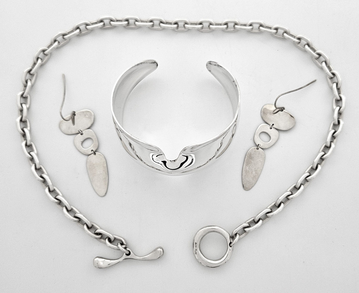 Robert Lee Morris Jewelry Robert Lee Morris Sterling Abstract Hearts Necklace Bracelet Earrings Set