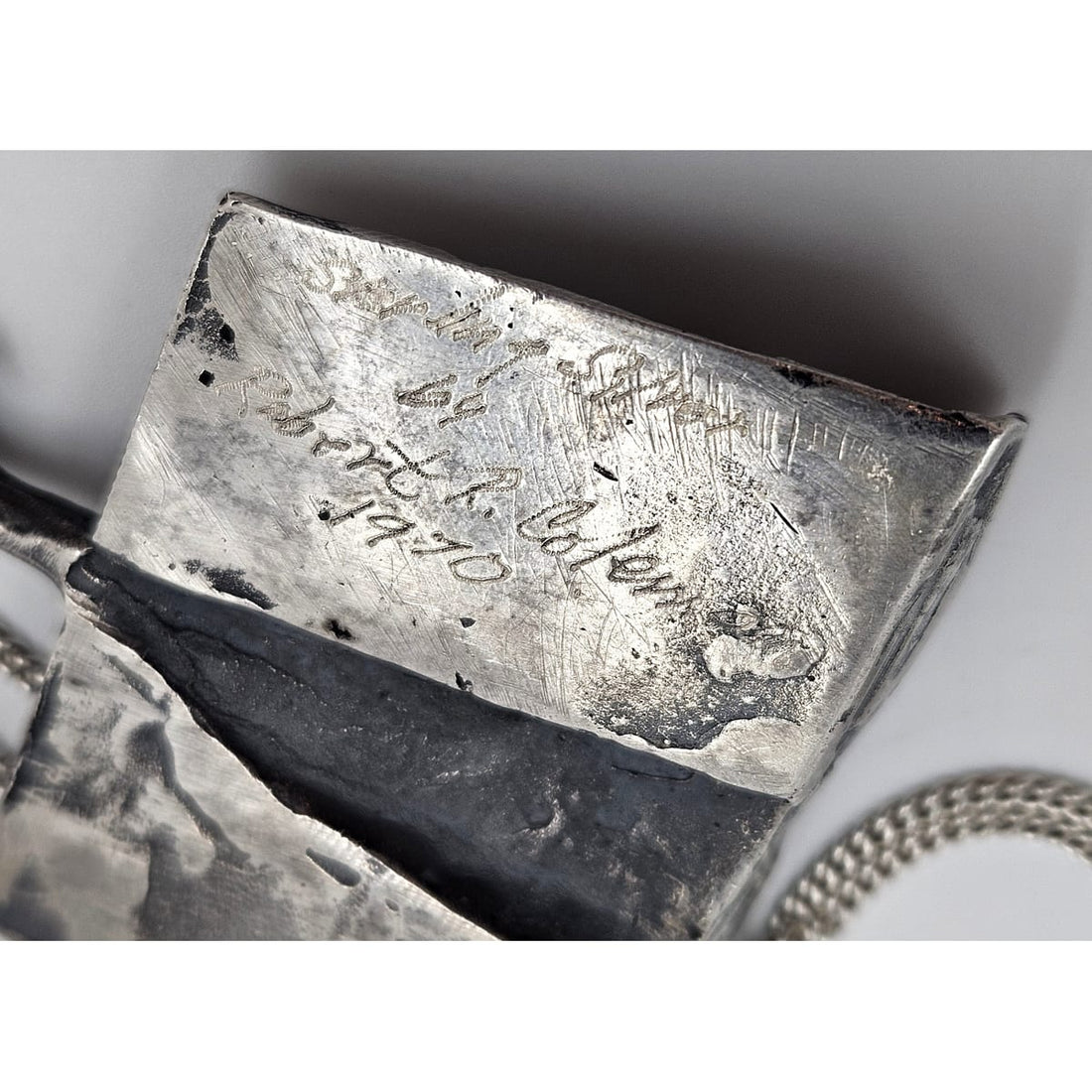Robert R Coleman Jewelry Ultra Rare Robert Coleman 3D Abstract Brutalist XL Hefty Sterling Necklace 1970