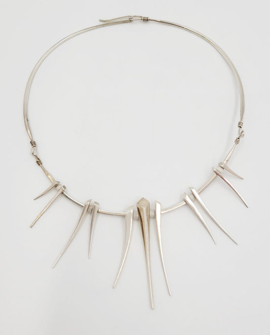 Ronald Hayes Pearson Jewelry Superb Ronald H Pearson Sterling Modernist Multi Spikes Pendant Necklace 1960s