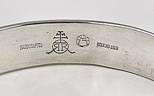Roycroft Jewelry Rare Roycroft Renaissance Sterling Modernist Rosette Cuff Bracelet 1960-1980