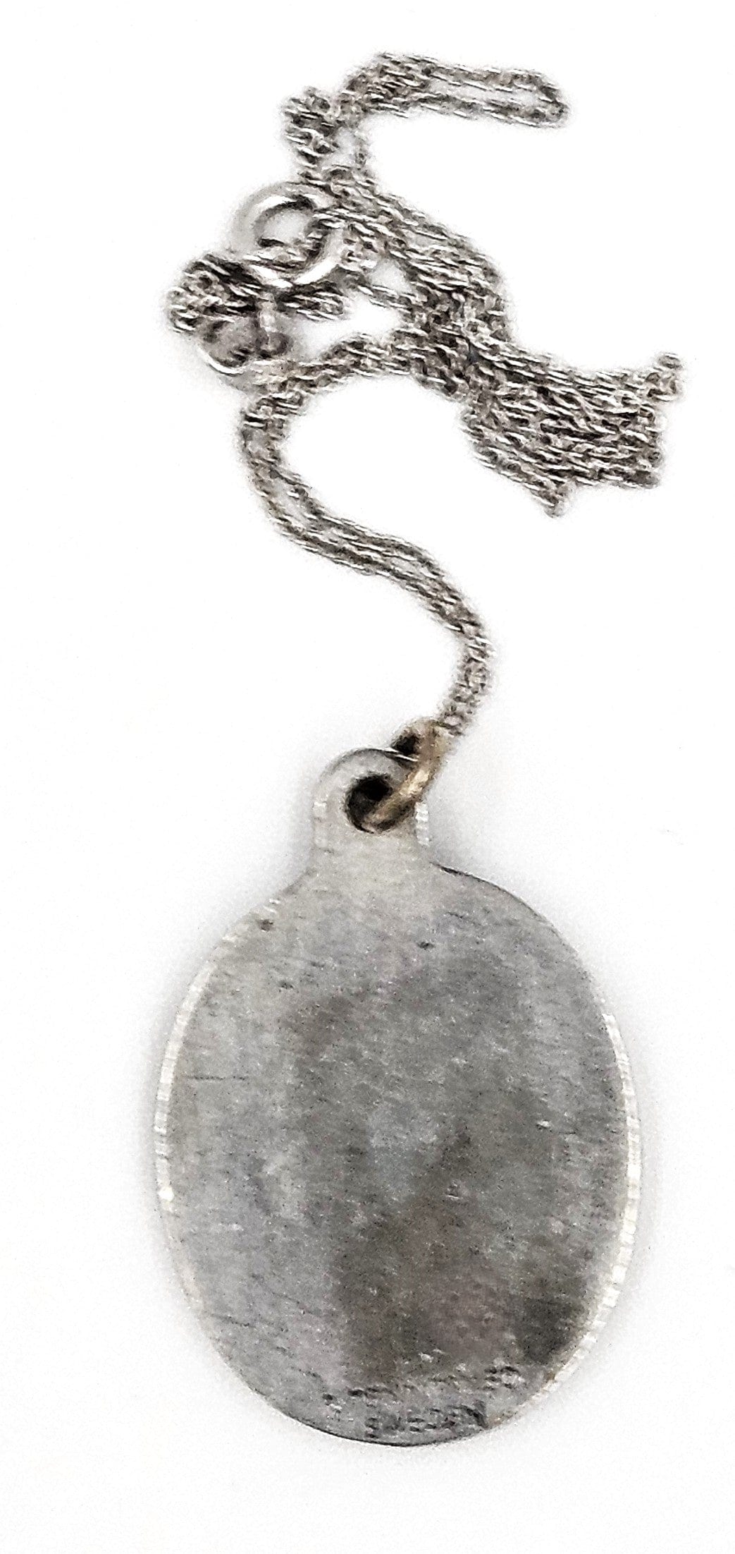 Rune Tennesmed Jewelry Rune Tennesmed Sweden Pewter Flower Pendant Sterling Necklace C. 1960's