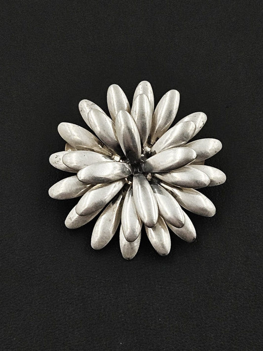 S. Christian Fogh Jewelry S Christian Fogh Denmark Sterling Silver 3D Mumm Flower Brooch