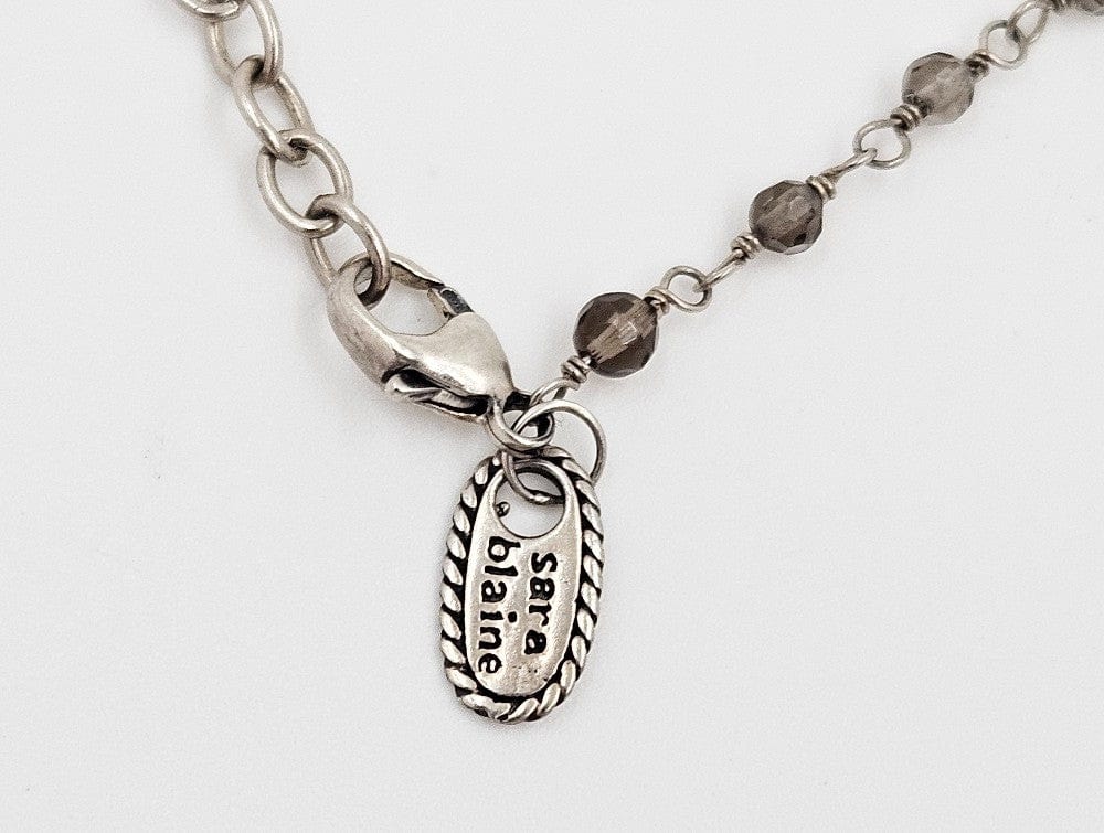 Sara Blaine Jewelry Designer Sara Blaine Vintage Sterling & Smoky Quartz Layering Necklace $449