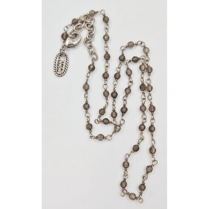 Sara Blaine Jewelry Designer Sara Blaine Vintage Sterling &amp; Smoky Quartz Layering Necklace $449