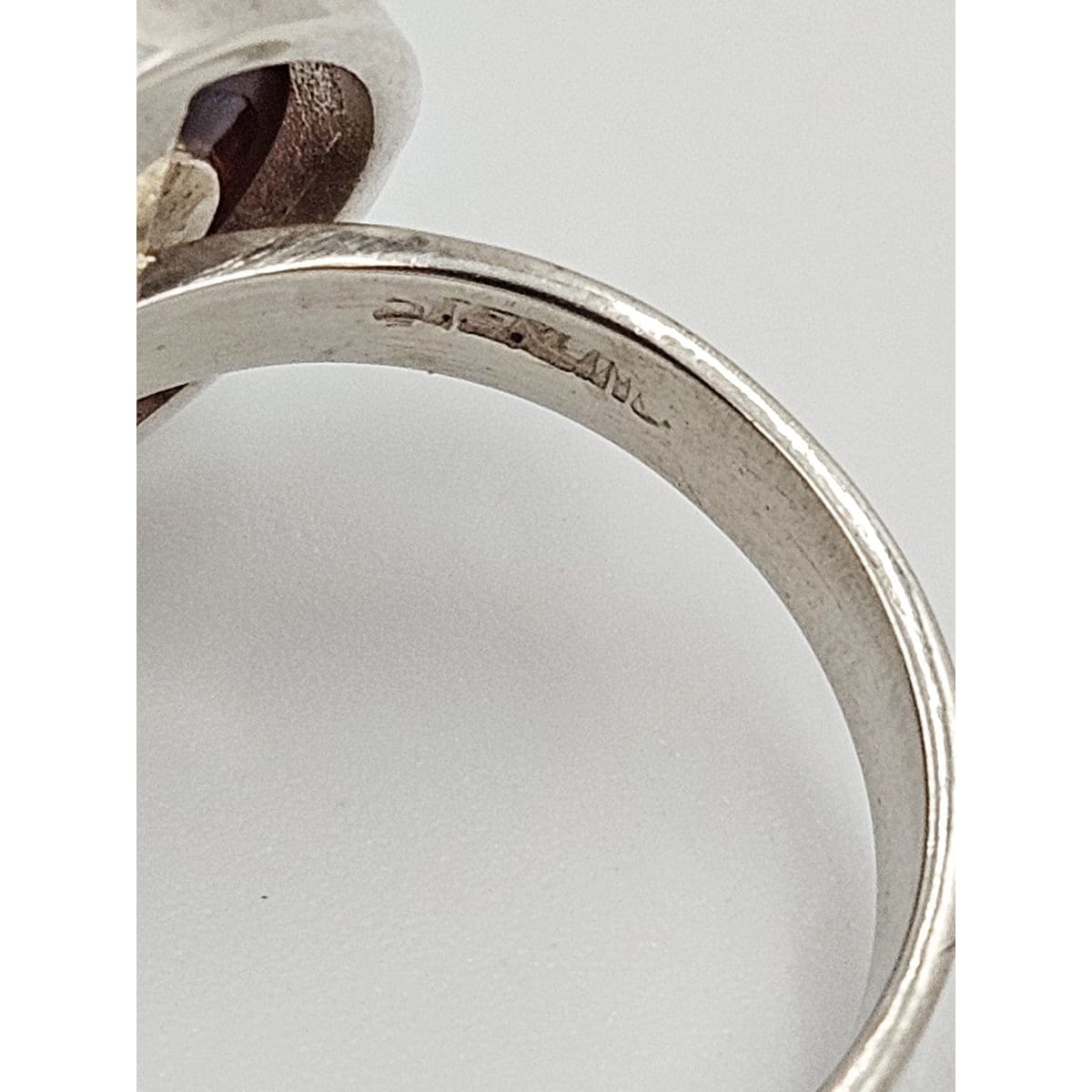 Scandinavian Sterling Amber Ring Jewelry Vintage Scandinavian Modernist Sterling Silver &amp; Amber Domed Cocktail Ring