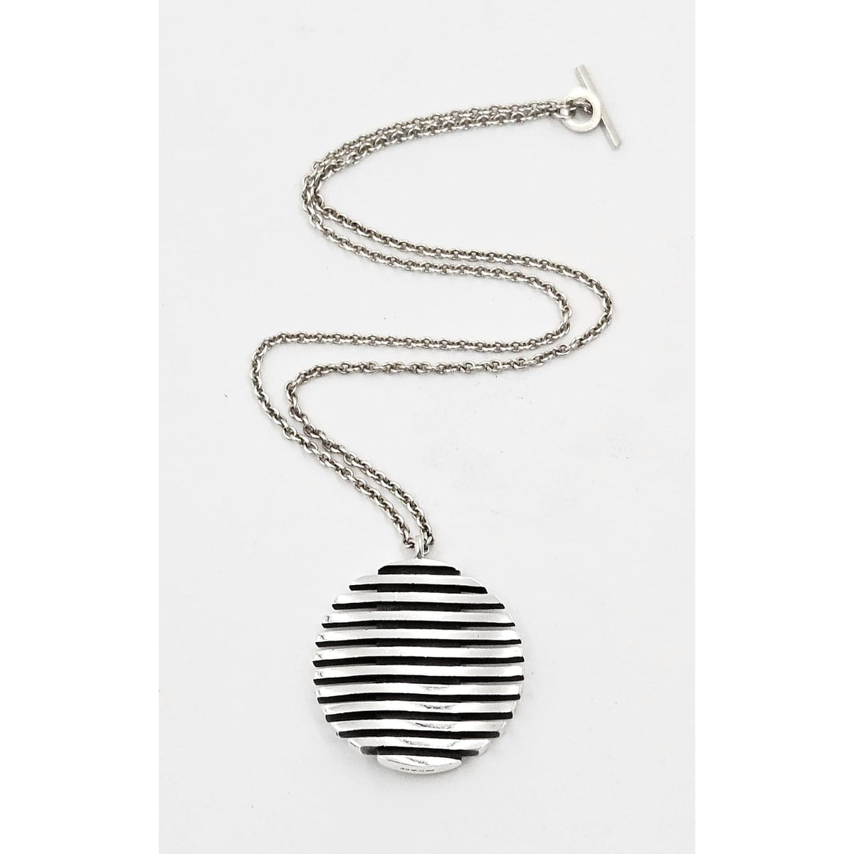 SH London Jewelry Abstract Modernist Sterling Pendant Necklace London 2015