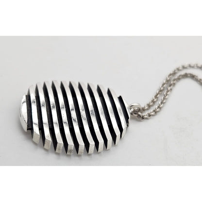 SH London Jewelry Abstract Modernist Sterling Pendant Necklace London 2015