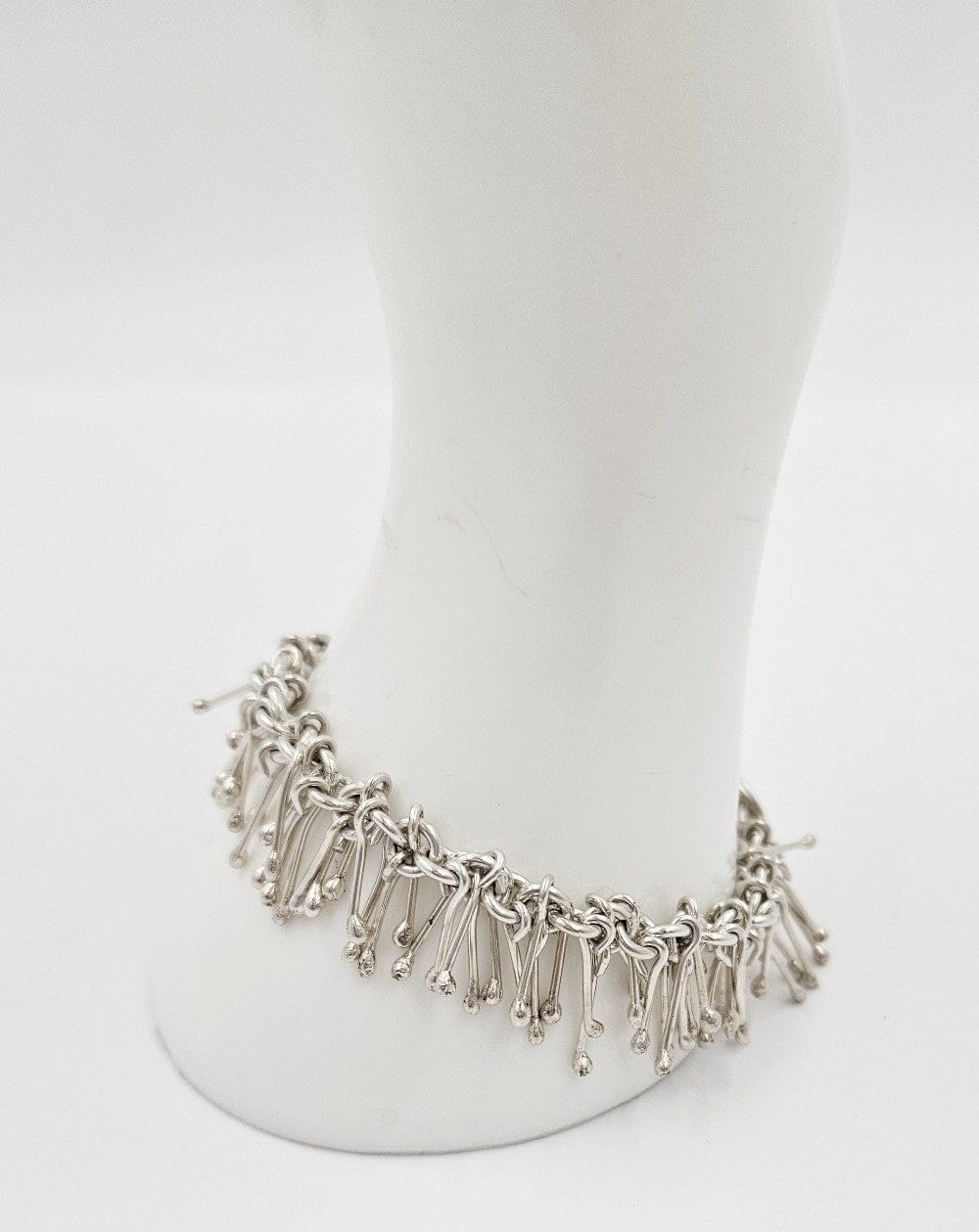 Silpada Jewelry Designer Sterling Toggle Link Hefty Kinetic Fringe Necklace & Bracelet Set Mint!