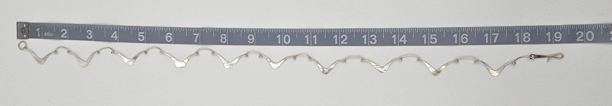 Simba Jewelry Sterling Abstract Modernist Necklace Signed Simba