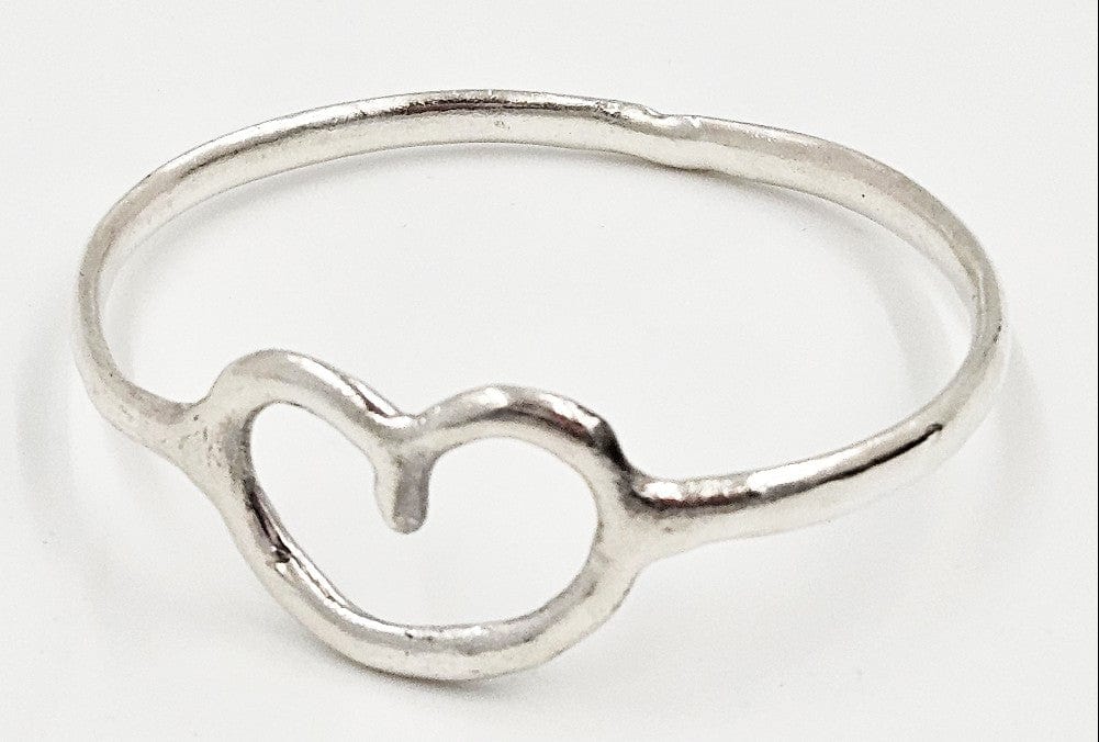Techau Denmark Jewelry Designer Techau Denmark Sterling Silver Heart Bangle Bracelet