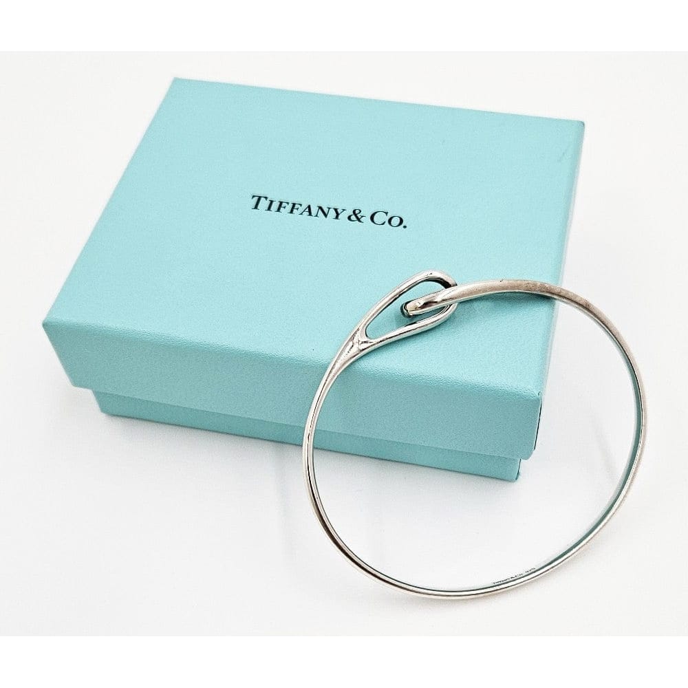 Tiffany &amp; Co. Jewelry Superb Retired Tiffany&amp;Co Sterling Modernist 3D Interlocking Circle Top Bangle
