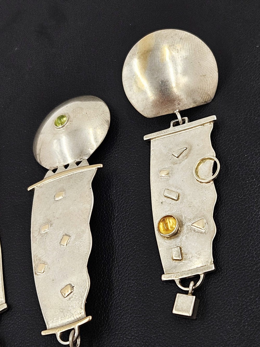 TMCMH Jewelry Sterling Modernist Brooch Earrings SET
