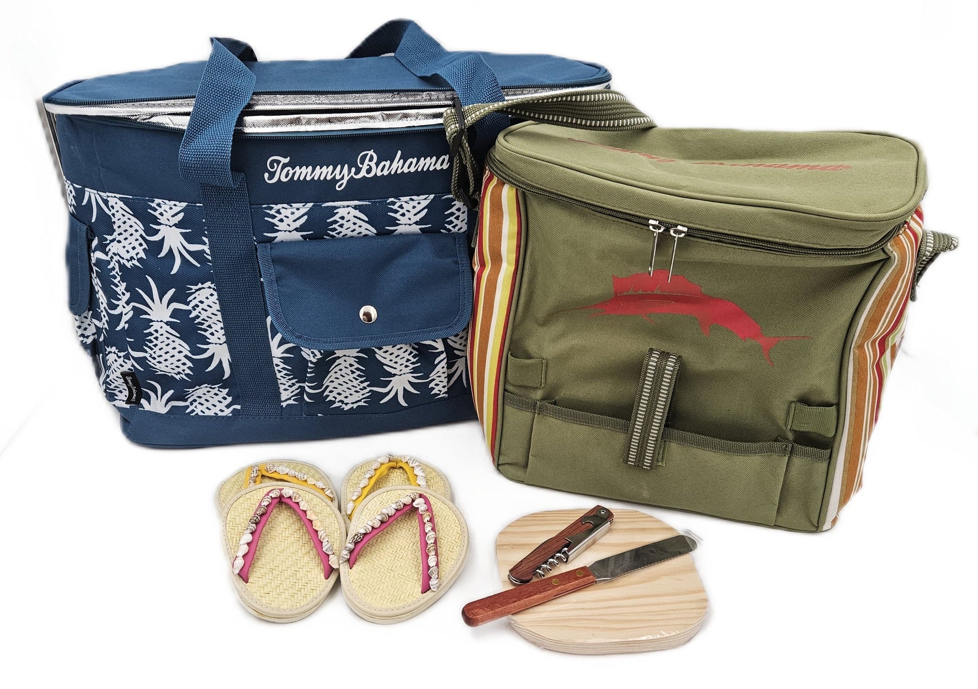 Tommy Bahama Barware NOS Tommy Bahama Cooler Bag - Cheese & Wine Carry Bag - Glassware & More