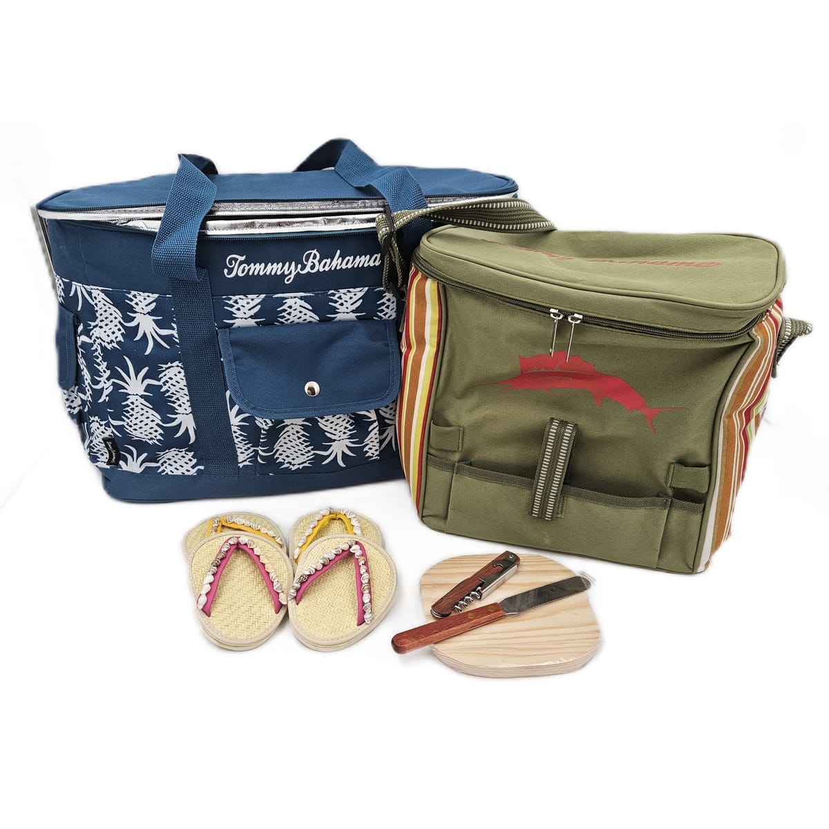 Tommy Bahama Barware NOS Tommy Bahama Cooler Bag - Cheese &amp; Wine Carry Bag - Glassware &amp; More