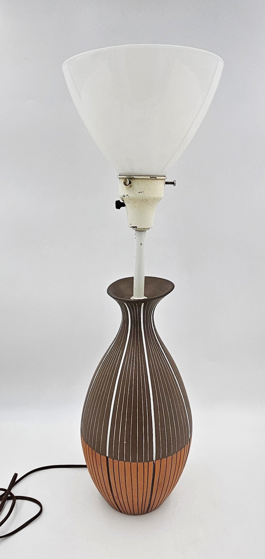 Ugo Zaccagnini Italy for Raymor Bitossi Lighting MCM Ugo Zaccagnini Italy Raymor Bitossi Ceramic Table Lamp #4000 Signed