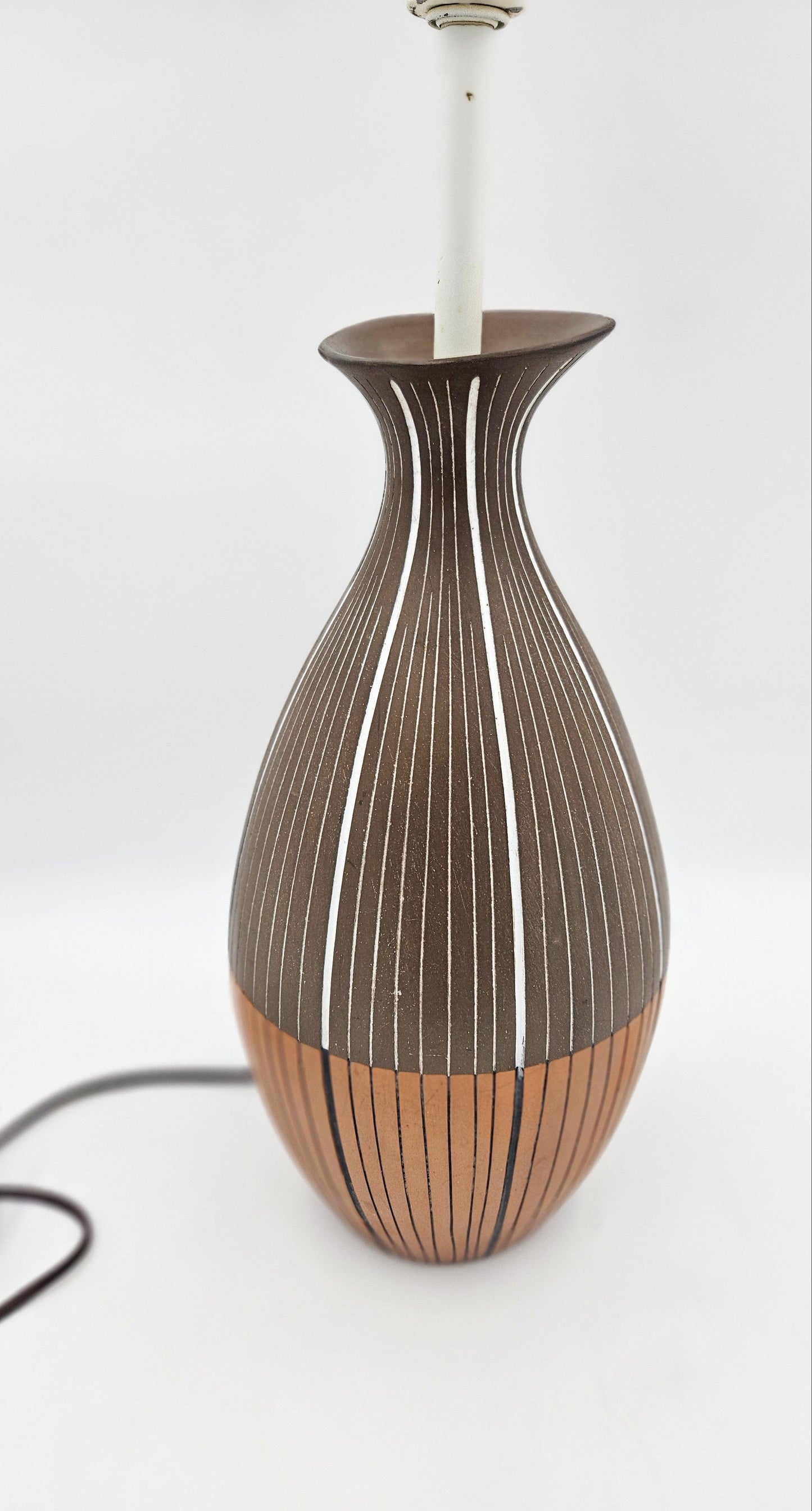 Ugo Zaccagnini Italy for Raymor Bitossi Lighting MCM Ugo Zaccagnini Italy Raymor Bitossi Ceramic Table Lamp #4000 Signed