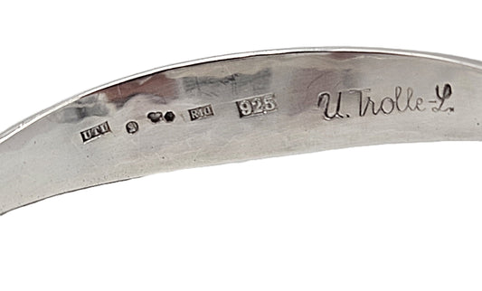 Ulf Trolle Lindgren Sweden Jewelry Ulf Trolle Lindgren Sweden Sterling Modernist Cuff Bracelet Circa 1991