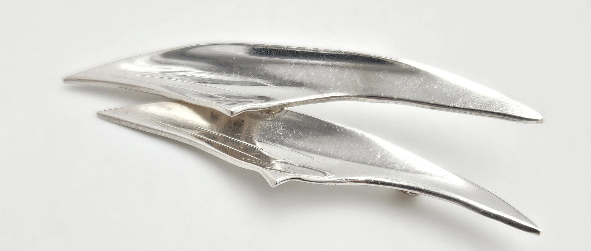 Ulrich Design Jewelry Denmark Ulrich Design Retro Atomic Modernist Sterling Silver Brooch Ca. 1950s