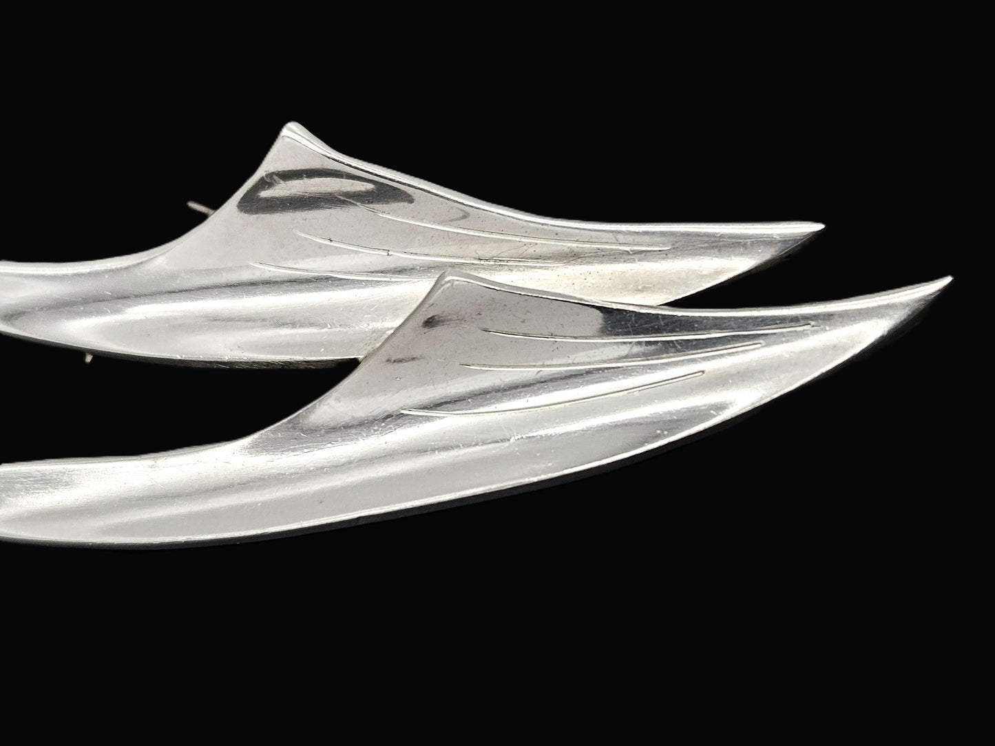 Ulrich Design Jewelry Denmark Ulrich Design Retro Atomic Modernist Sterling Silver Brooch Ca. 1950s