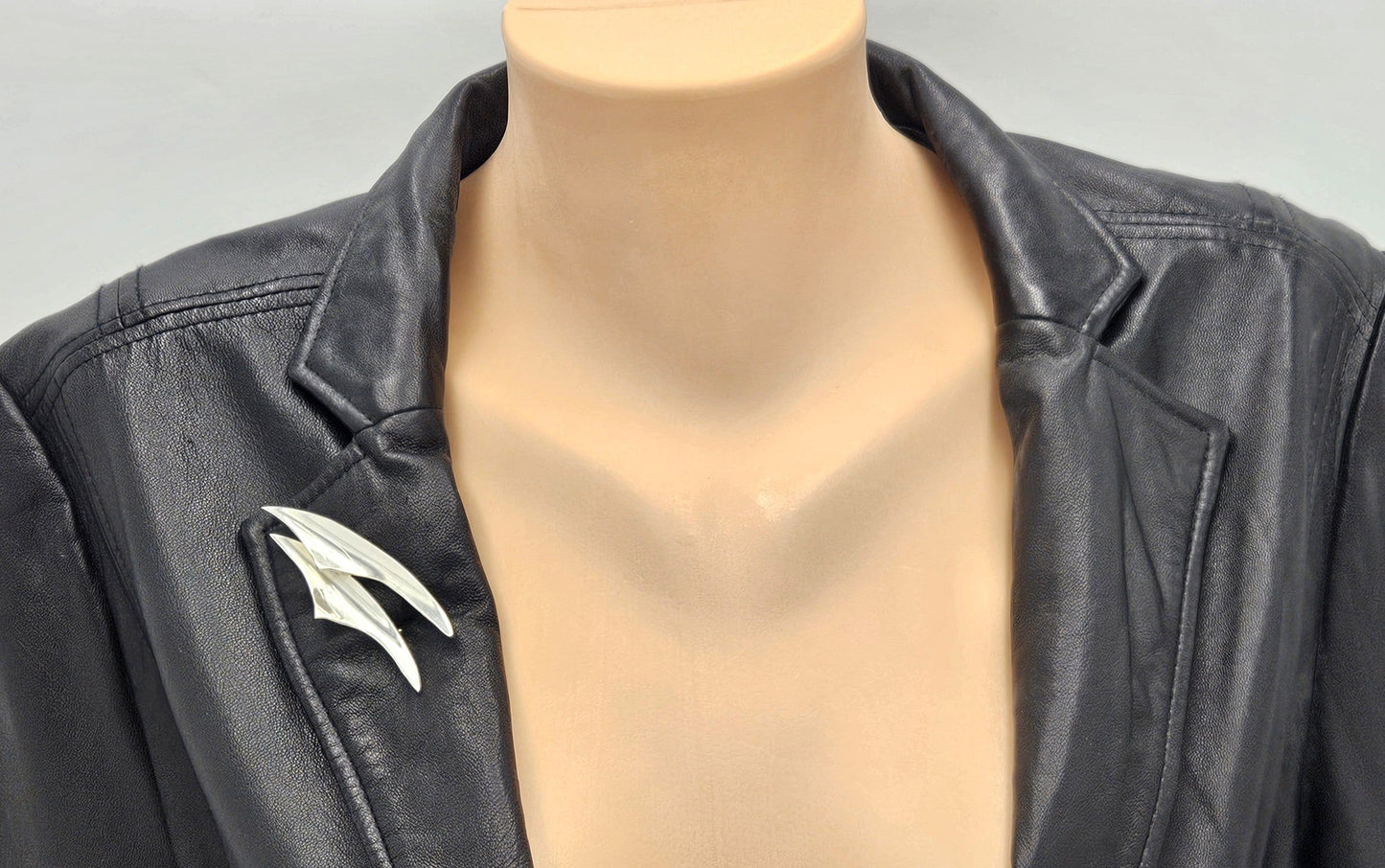 Ulrich Design Jewelry Denmark Ulrich Design Retro Atomic Modernist Sterling Silver Brooch Ca. 1950s