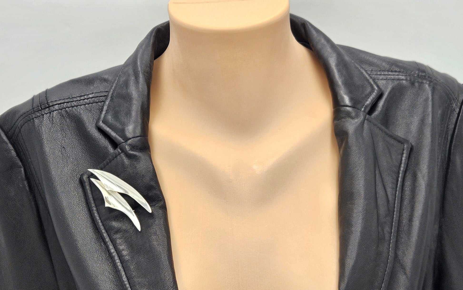 Ulrich Design Jewelry Denmark Ulrich Design Retro Atomic Modernist Sterling Silver Brooch Ca. 1950s