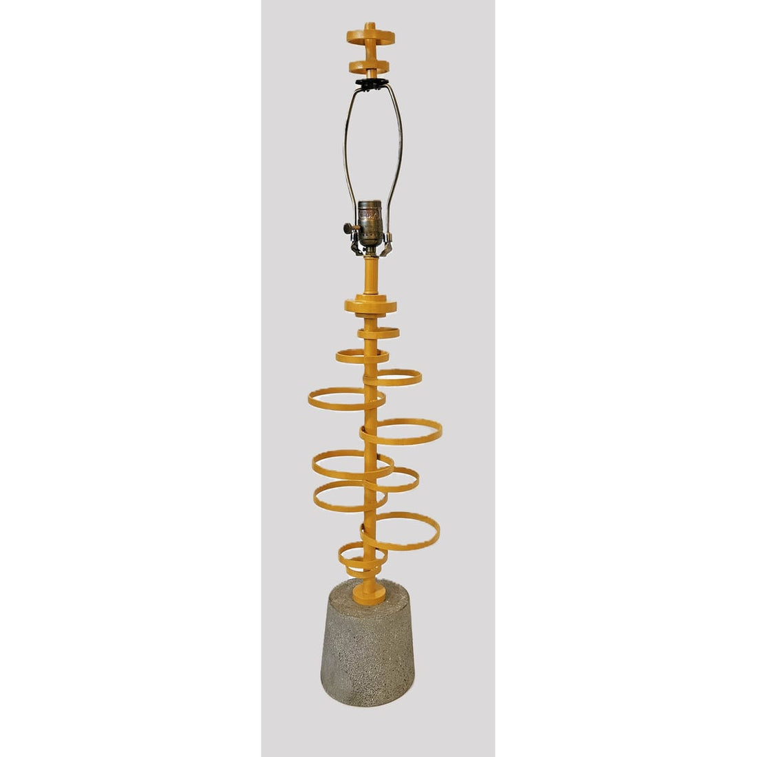 Uttermost Lighting Retired Uttermost Steel &amp; Cement Modernist 3D Concentric Circles Table Lamp