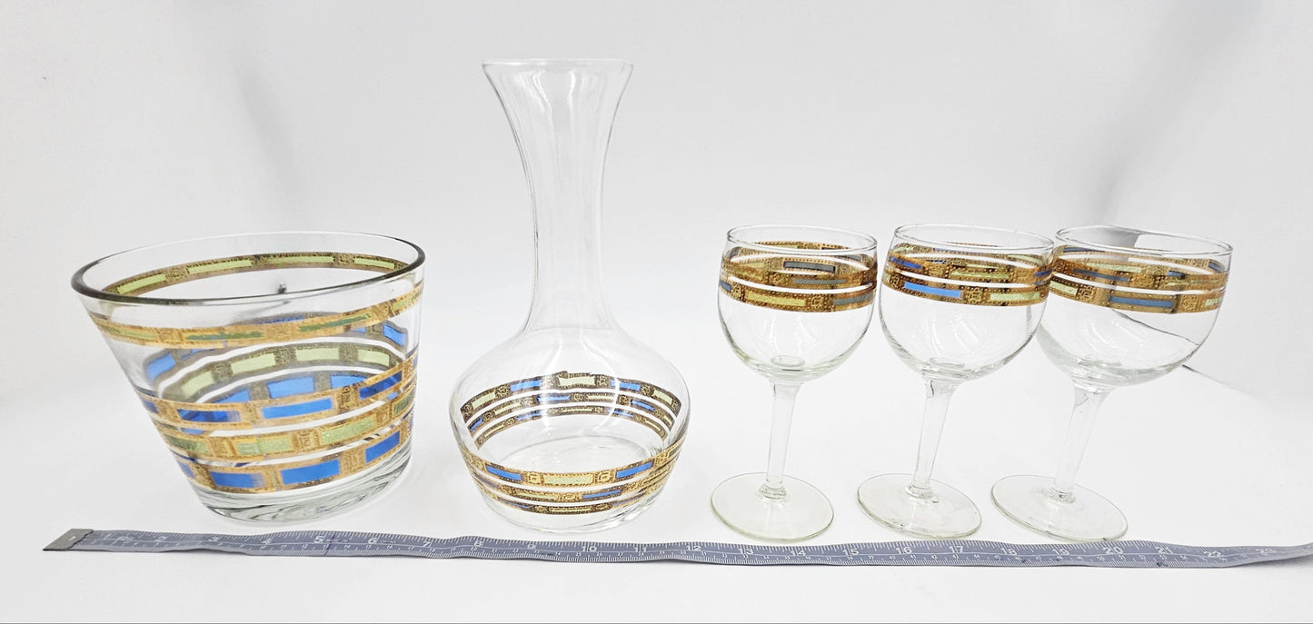 Vintage Barware Barware Vintage Ice Bucket Glasses Set