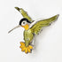 Volmer Bahner Jewelry Danish Designer Volmer Bahner Sterling & Enamel Hummingbird Brooch Pin 1950s