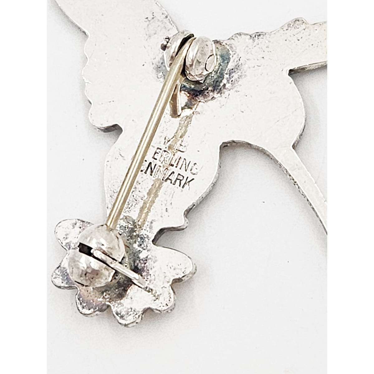 Volmer Bahner Jewelry Danish Designer Volmer Bahner Sterling &amp; Enamel Hummingbird Brooch Pin 1950s