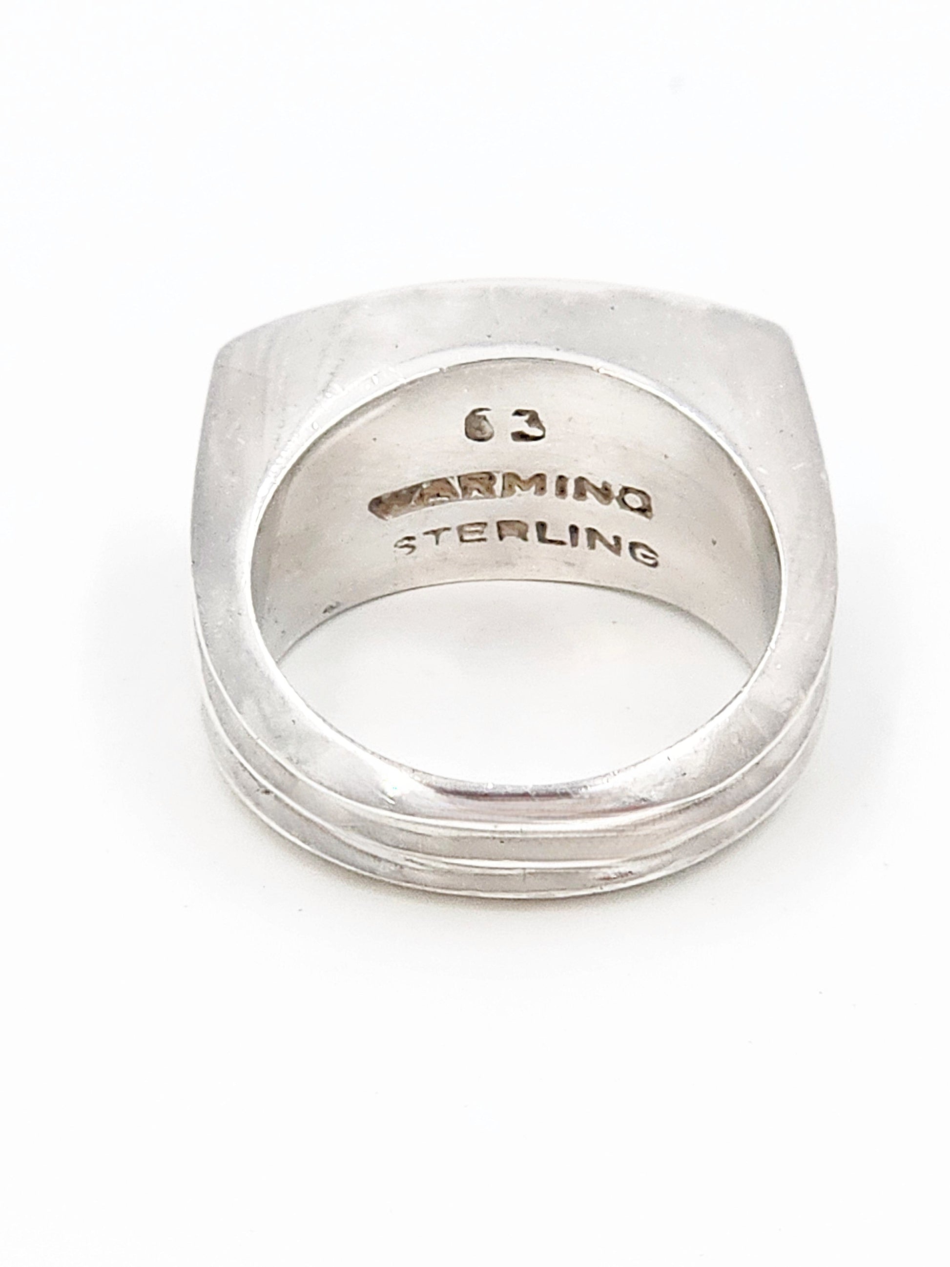 Warmind Jewelry Warmind Denmark Sterling Black Enamel Denmark Modernist Ring