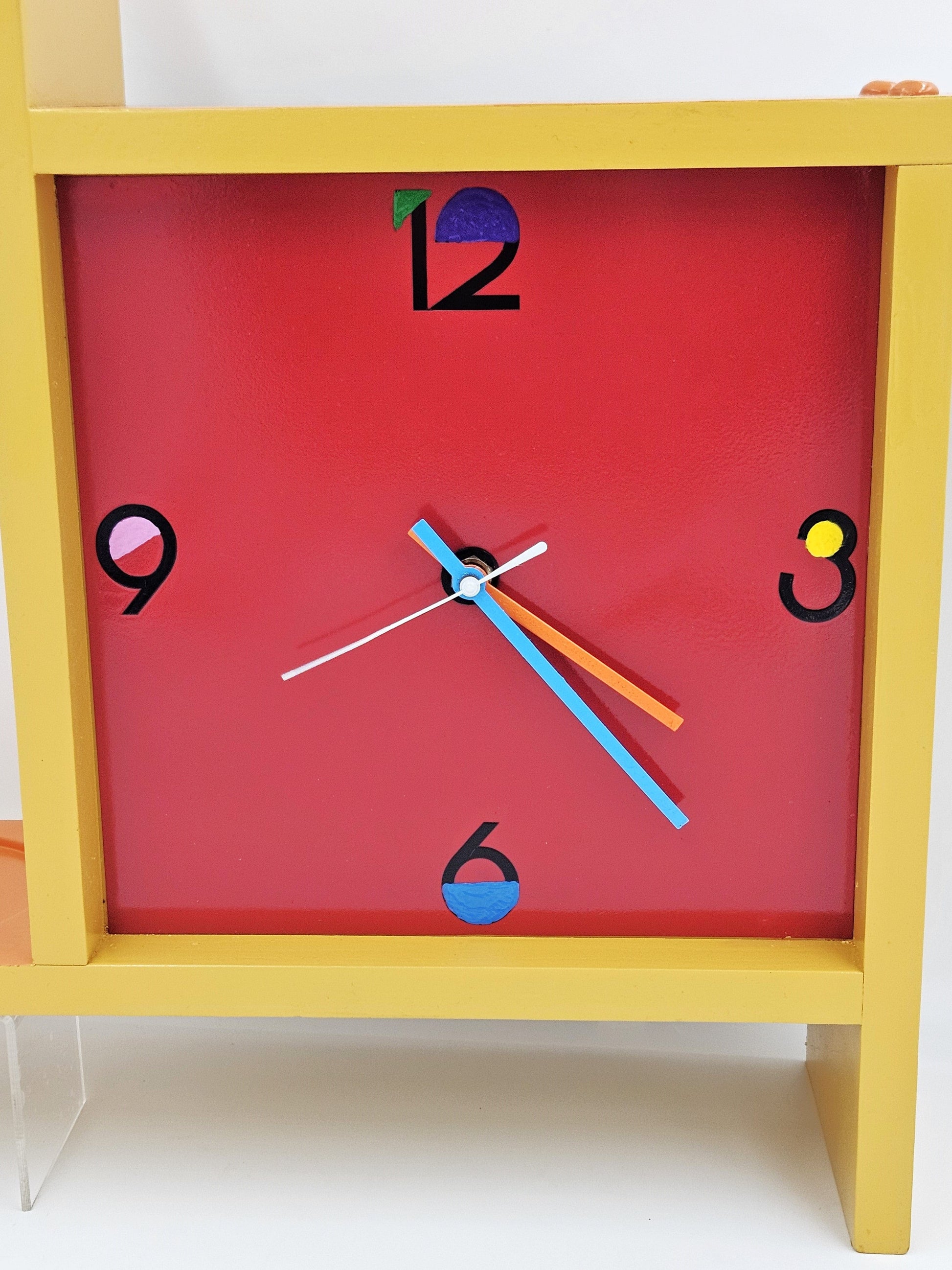 Welby Clock Fully Restored Welby Wall Hanging Shelf Clock Post Modern Memphis Style 80s