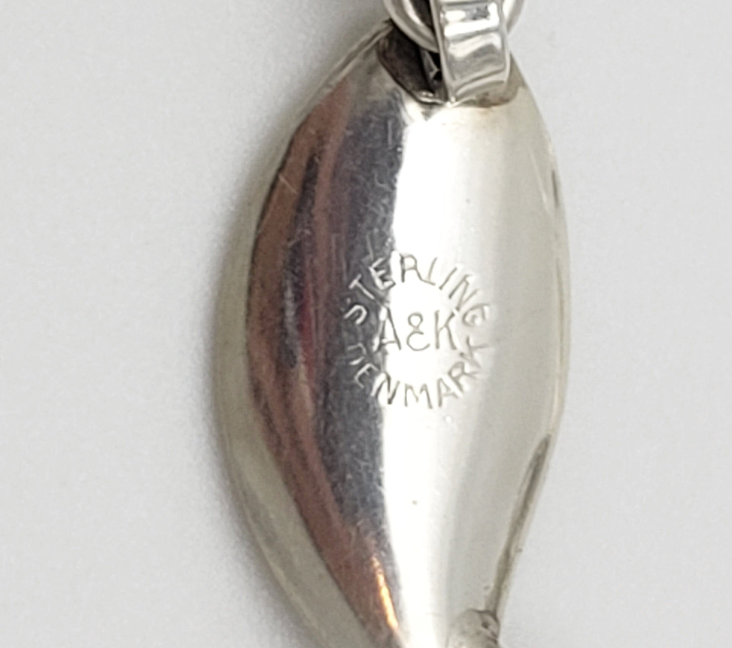 A & K Denmark Jewelry Rare Aarre & Krogh Denmark Sterling 3D Calle Lily Flower Links Bracelet 1950s