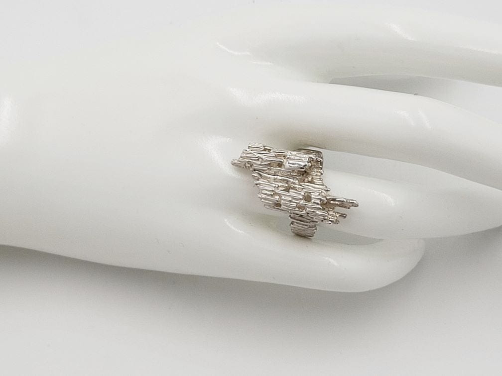 A & K Denmark Jewelry Stunning Aarre Krogh A&K Denmark Modernist Abstract 3D Cocktail Ring 1960s