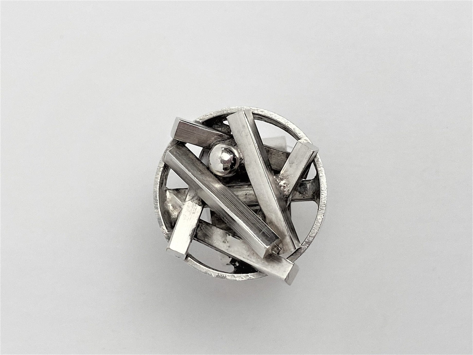 AD Design Denmark Jewelry Andersson/Dennung AD Design Denmark 925S Modernist Abstract Round '70s Ring