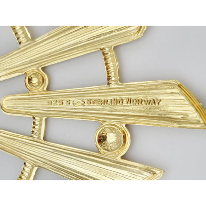 Aksel Holmsen Jewelry Rare A Holmsen Norway Sterling &amp; Enamel Abstract Modernist Necklace 1960s