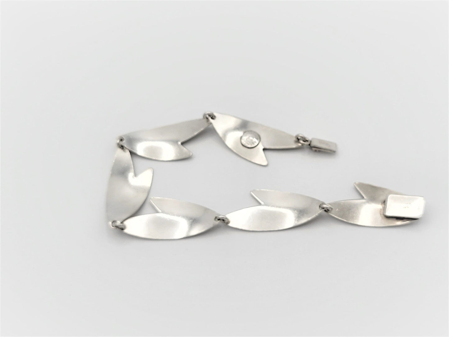 Arne Johansen Jewelry Danish Designer Arne Johansen Modernist Sterling Boomerang Bracelet 1960s