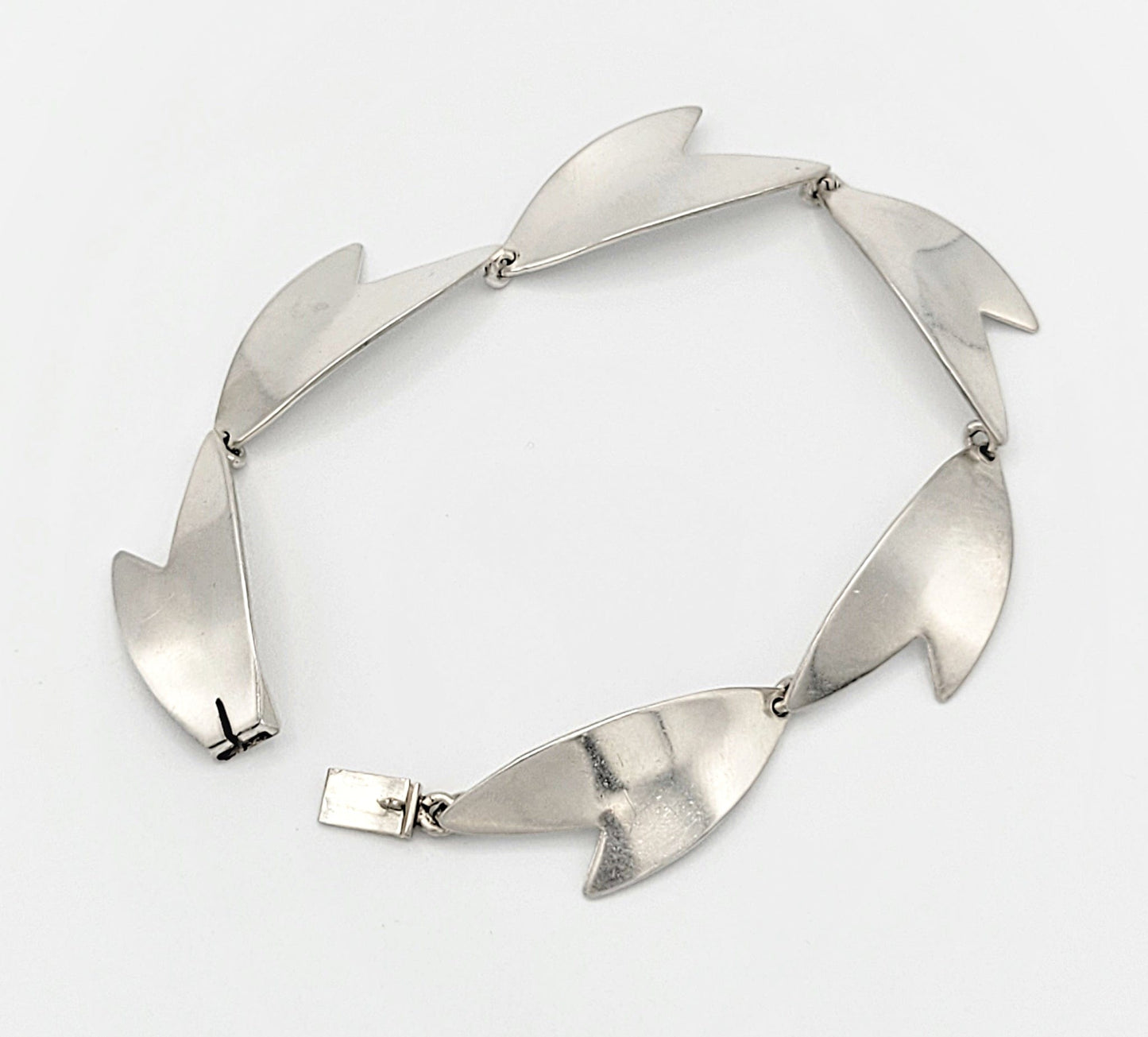 Arne Johansen Jewelry Danish Designer Arne Johansen Modernist Sterling Boomerang Bracelet 1960s