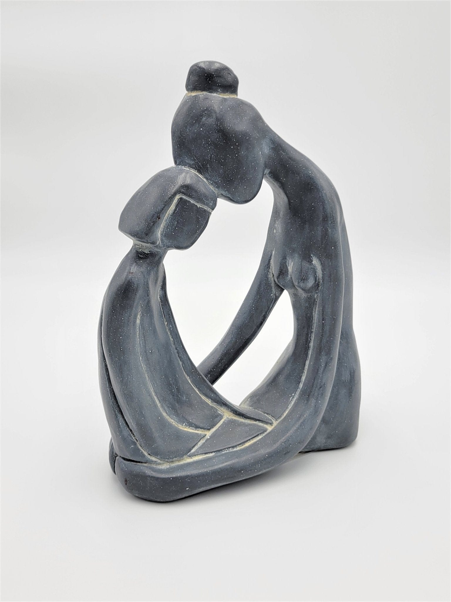Austin Productions Sculpture Austin Prod Mother Daughter Ceramic Sculpture Titled "Girl Talk" by Klara Sever 1971