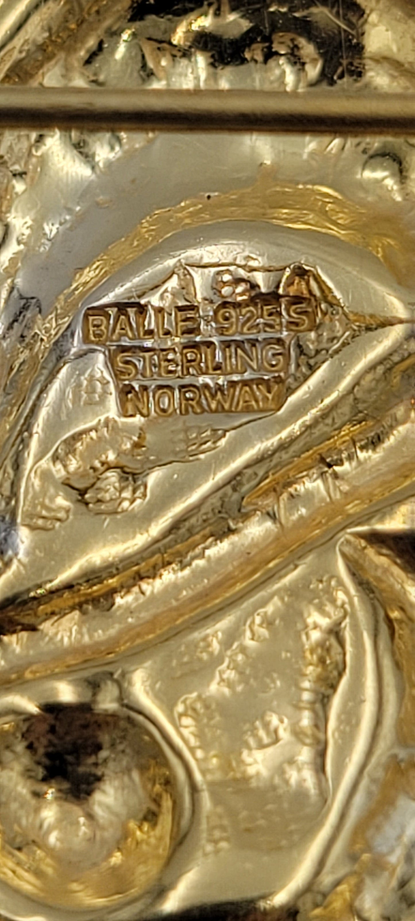 Balle Jewelry Designer Oystein Balle Norway Sterling Enamel Abstract Modernist Brooch 1950s