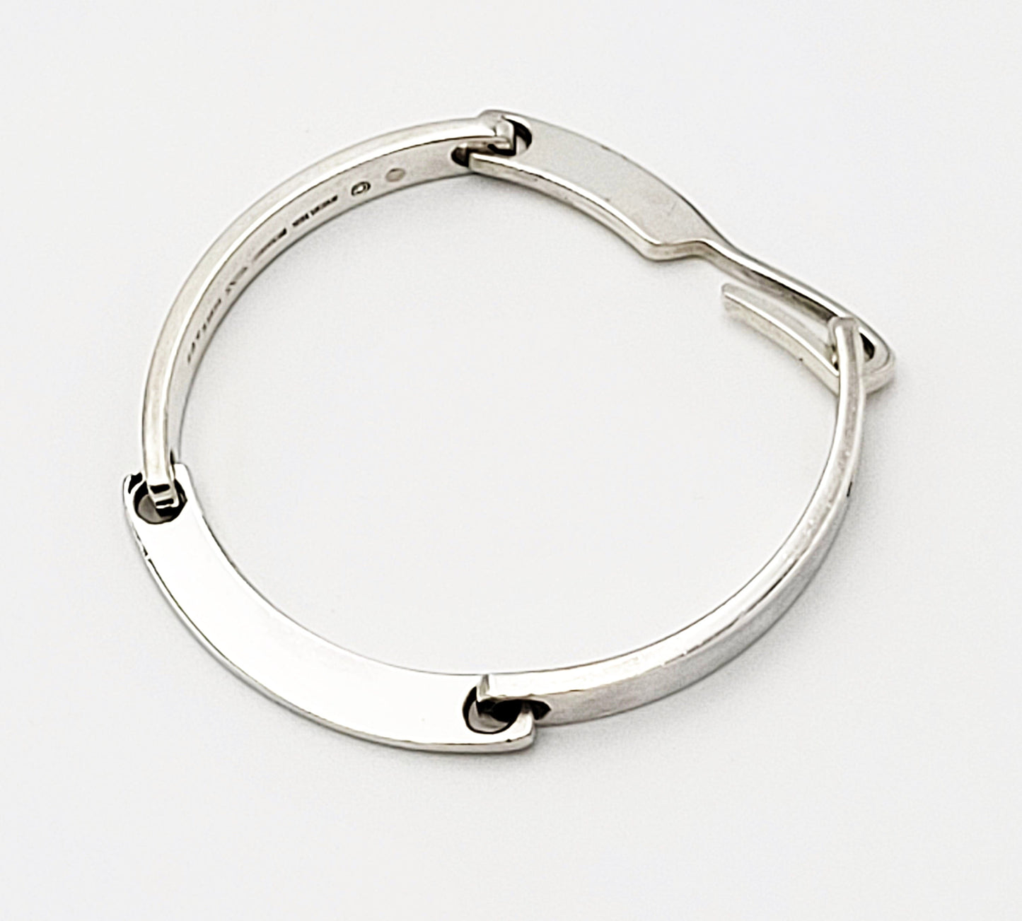 Bent Knudsen Jewelry Danish Designer Bent Knudsen Sterling Modernist Bar Link Bracelet #382 1960s